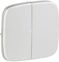 Лицевая панель Legrand Valena Allure для 2-кл. выключателя белый картинка